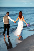 piękna sesja ślubna nad morzem w Dębkach