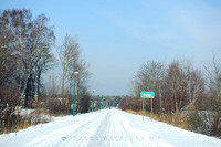 droga do Dębek, zima